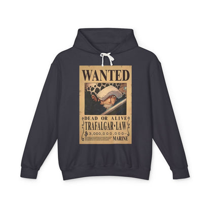 Trafalgar D. Water Law Wanted Poster Hoodie – One Piece Pirate Doctor - AnimeKraf.com