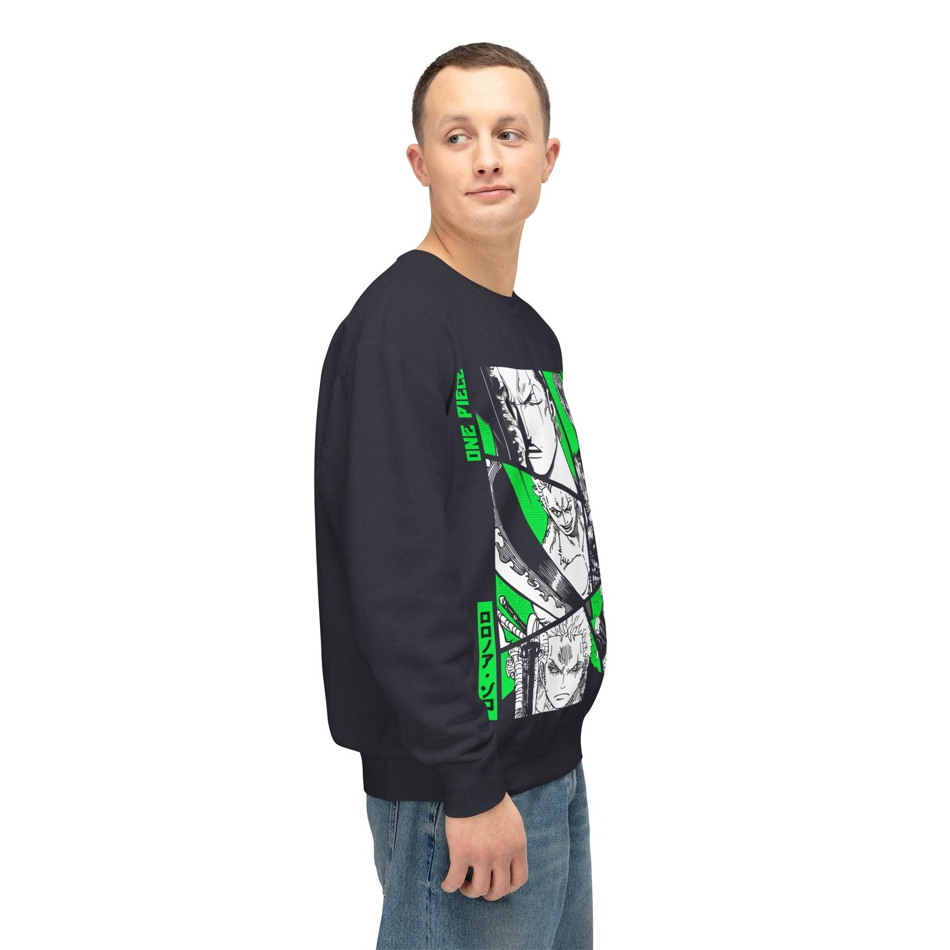 Zoro Crewneck Sweatshirt - One Piece’s Swordsman of Three Styles - AnimeKraf.com