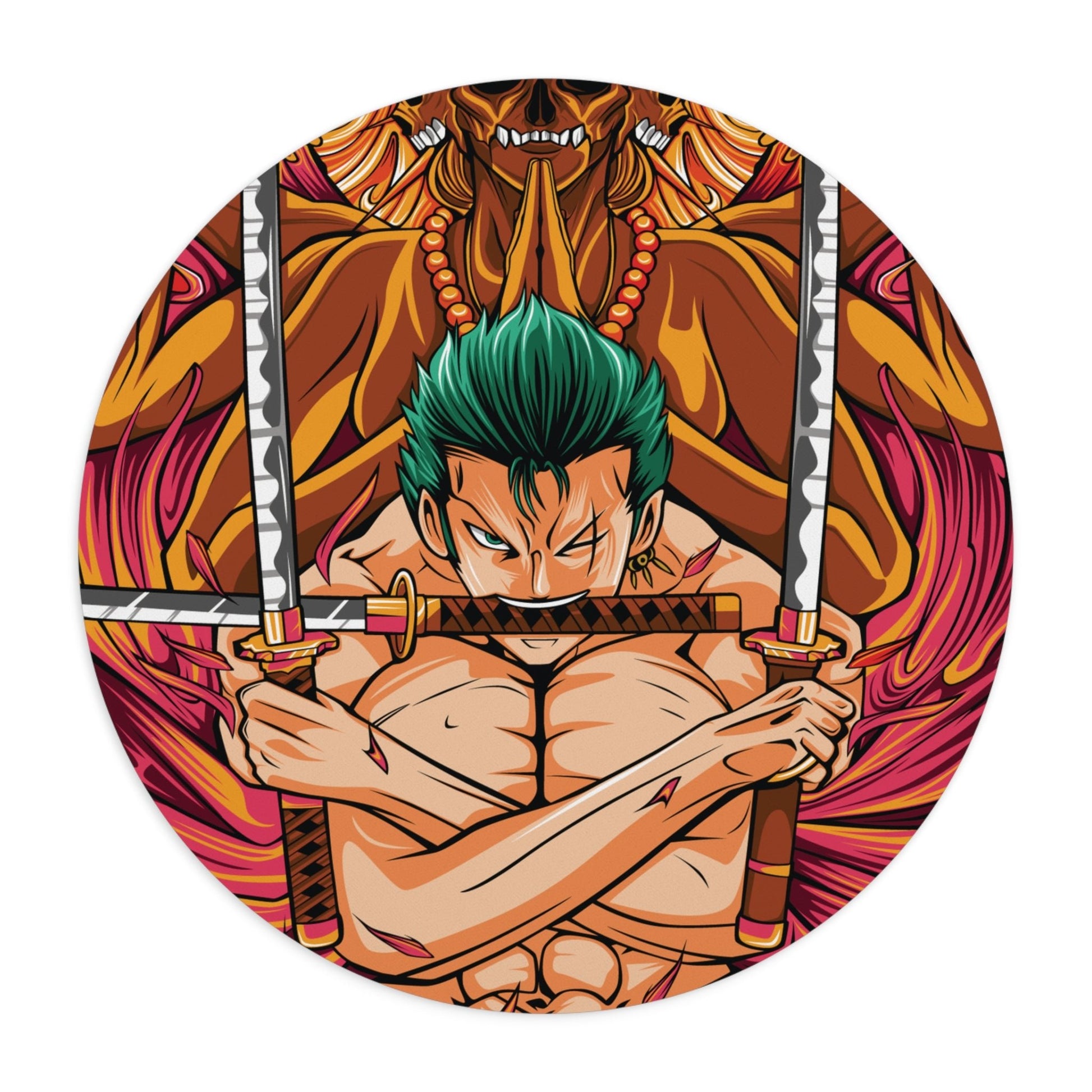 Zoro: The Warrior’s Will – Round Anime Mouse Pad - AnimeKraf.com